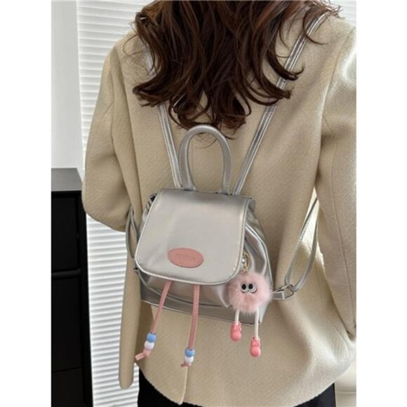 Mini Leather Drawstring Backpack Bag - Picture 6 of 6